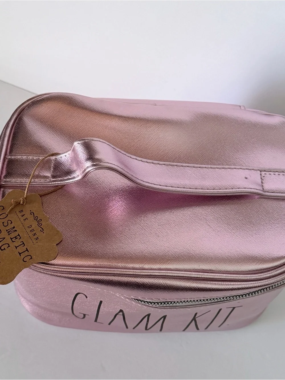Rae Dunn Metallic Lavender 'GLAM KIT' Cosmetic Case